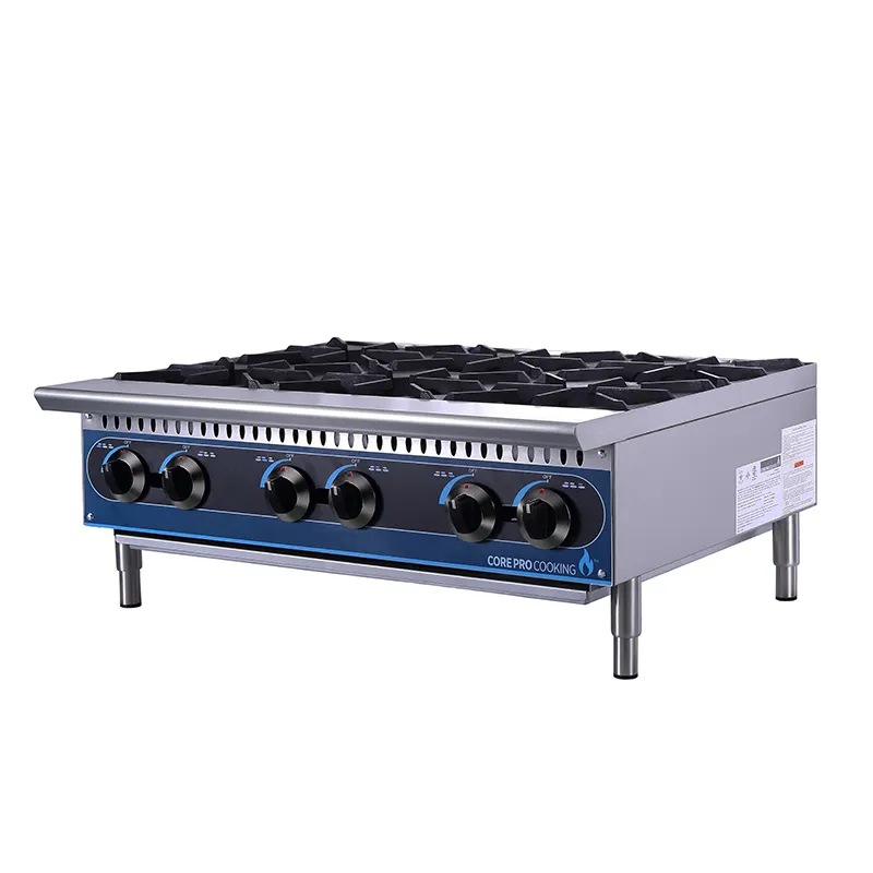 Commercial gas range stove Stainless steel Kitchen equipment Gas 6 burner Stove gas burner range cook