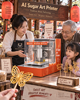 Machine à dessiner des bonbons commerciaux, imprimante 3D de sucre pour les marchés nocturnes et les petites entreprises