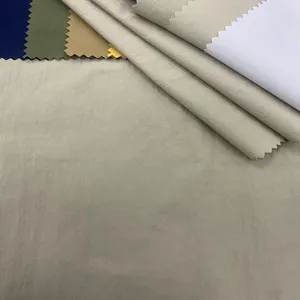 Grosir kain celup katun nilon tenun antistatis dan berpori desain kustom untuk gaun