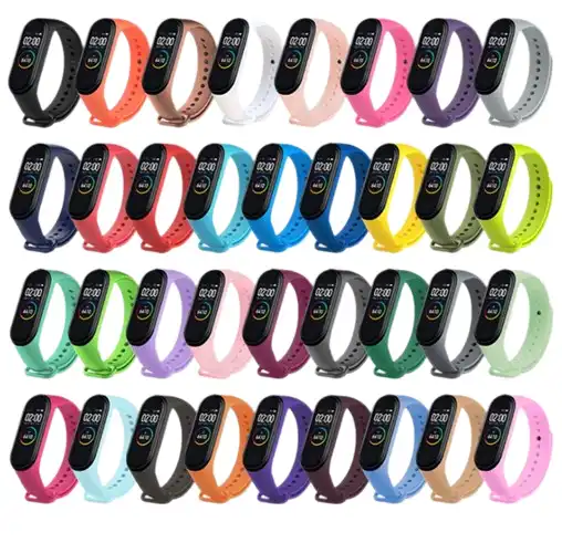  [4 Packs] Bands for Mi Band 7 Strap Replacement Wristband  Xiaomi Mi Band 7 Accessories Watch Band for Men Women Xiaomi 7 Wrist Band :  Electronics