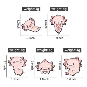 Dieren Broche Grappig Roze Schattige Salamander Metalen Badge Kleine Gift Groothandel Broches Voor Kleding Reversspeldjes En Badges Pet Pin - Product Image 6