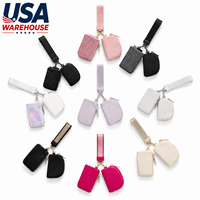 Portefeuille de poignet unisexe en nylon avec fermeture éclair, double pochette, porte-clés portable, écologique, mini, doublure en polyester de 3 pouces – Vente en gros USA
