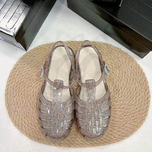 Sandali piatti da donna <span class=keywords><strong>Melisa</strong></span> in gelatina trasparente stile romano con fibbia scintillante e punta chiusa, personalizzabili - Product Image 6