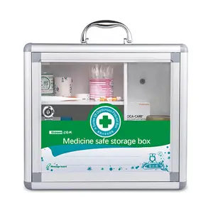 Оптовая продажа, домашний настенный медицинский ящик из алюминиевого сплава, небольшой запираемый ящик для хранения первой помощи, изготовленный бытовой ящик