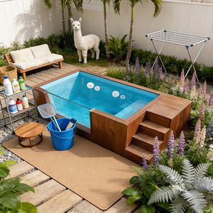 Kit de piscine enterrée avec équipement complet et options de bordure de carrelage personnalisées - Product Image 5