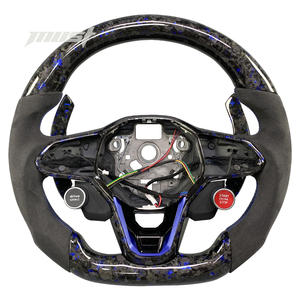 Volante de fibra de carbono de estilo deportivo personalizado para <span class=keywords><strong>Volkswagen</strong></span> VW <span class=keywords><strong>MK8</strong></span> 2020-2025 Golf 8 GTI <span class=keywords><strong>R</strong></span> Touareg Jetta Tiguan CC Passat - Product Image 1