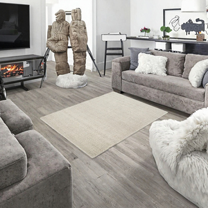 Tapis moderne en fourrure de mouton de Mongolie et de Tibet véritable, couleur blanche, tressé, à poils ras, durable, pour la maison, le camping, le canapé, le lit - Product Image 3