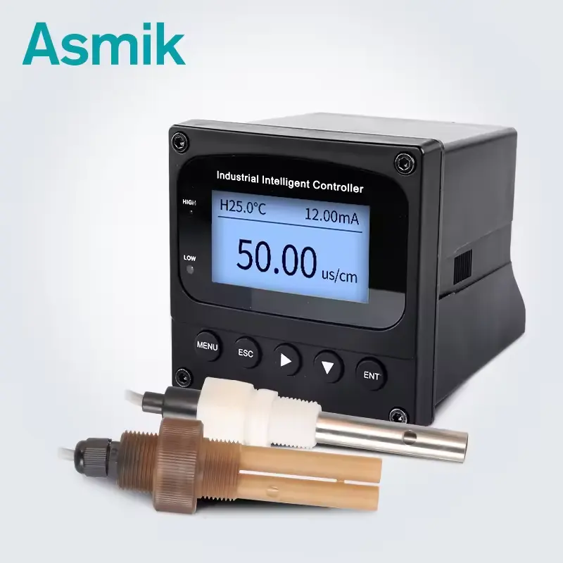 Asmik Digital LCD EC Electricity Conductivity Meter Testeur de qualité de l'eau Analyseur de boisson et d'eau Contrôleur de conductivité