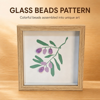 Cadre décoratif moderne en perles de verre, assemblage DIY, MDF carré 20x20x25MM, motif personnalisable, décoration murale artisanale pour la maison