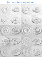 Médaillon de plafond en PU de style français léger et luxueux JM7015, roseau de plafond décoratif