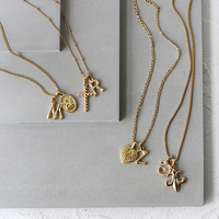 SSeeSY vrac plaqué or bijoux de mode pendentif breloques en acier inoxydable alphabet lettre initiale collier pendentif pour collier