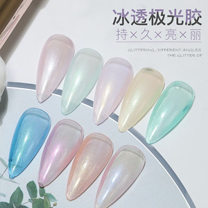 Gel UV Ibdgel Ice <span class=keywords><strong>Aurora</strong></span> 9 couleurs, vernis à ongles transparent effet gelée, gel soak-off, couleur nude OEM - Product Image 3