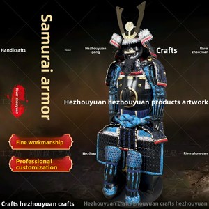 Última Novedad: Armadura de <span class=keywords><strong>Guerrero</strong></span> Japonés de Hierro Azul-Negro - <span class=keywords><strong>Disfraz</strong></span> Realista y Pieza Decorativa - Product Image 3