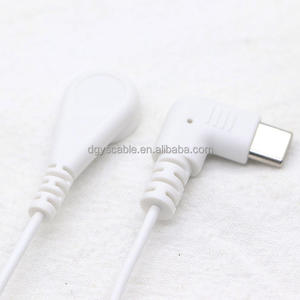 TYP E.C Codo macho de 90 grados a 4,0 Clip Cable de terapia de ECG hembra 0,5 M de longitud - Product Image 2