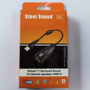 5H External <b>Usb</b> Sound Card 7.1 Channels For Desktop Laptop <b>Plug</b> And Play Audio <b>Adapter</b> - Product Image 4