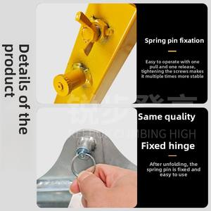 Échelle télescopique pliante en acier portable, plateforme de travail, échafaudage pour travaux de décoration - Product Image 5