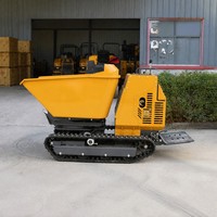 Raupendumper für Bauunternehmer, Vermietungsflotte, Baustellenräumung, Bodenentfernung, Mini-Raupenkipper mit Hydraulischer Kippfunktion
