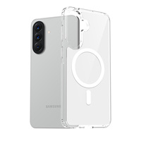 Étui magnétique transparent pour Samsung Galaxy A57 Series, antichoc, anti-traces de doigts, coque de protection transparente en TPU+PC