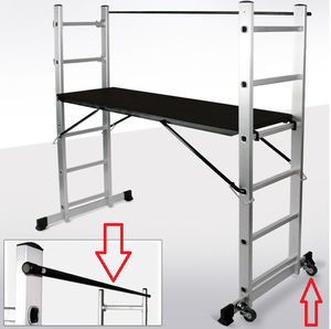 Échafaudage en aluminium d'occasion, <span class=keywords><strong>escalier</strong></span> d'échafaudage, échelle plateforme en aluminium - Product Image 3