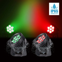 Projecteur PAR extérieur de haute qualité 7 pièces 120W RGBW 4-en-1 LED IP65 DMX512 pour éclairage de scène, bar, fête