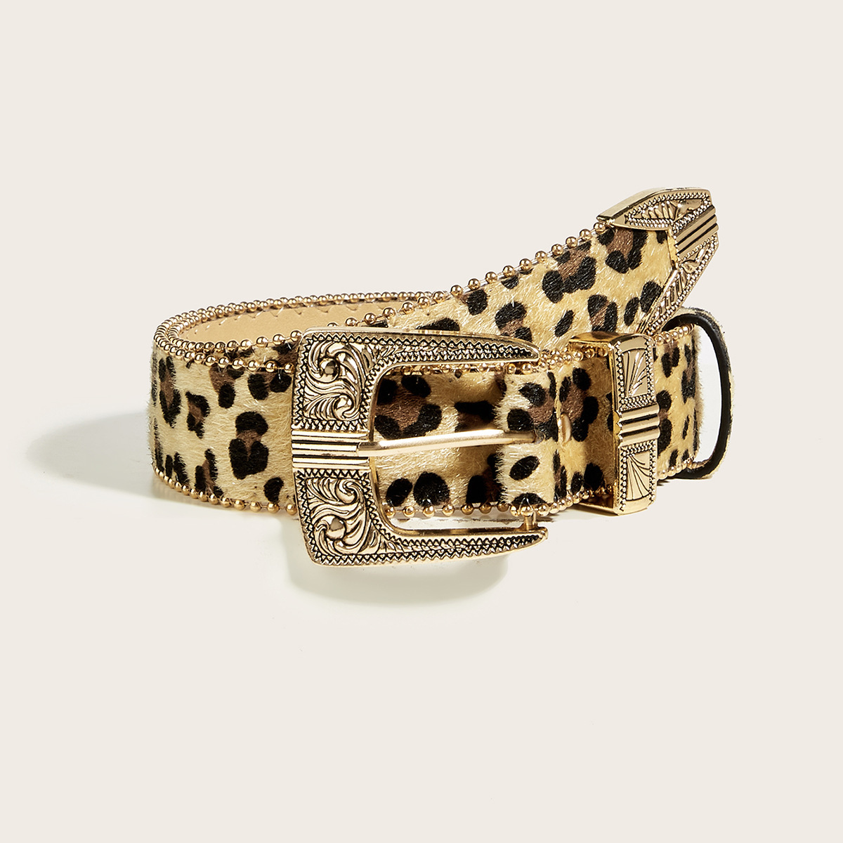 Leopard suede