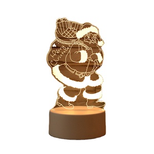 Lámpara de Noche Acrílica con Foto Personalizada, Decoración Navideña LED 3D, 7 Colores, Lámpara de Mesa, Decoración para Fiestas, Regalo - Product Image 1