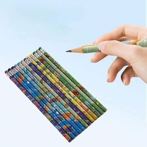 Crayons en bois HB personnalisés avec gomme, motifs de dinosaures de dessins animés promotionnels, crayons standard personnalisés - Product Image 4