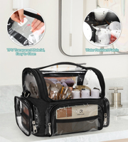Porte-pinceaux de maquillage portable en PVC transparent Relavel Sac organisateur Porte-pinceaux de maquillage pour cosmétiques Étui de voyage pour maquilleurs
