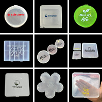 Boîte à charnière transparente en PP personnalisée Cheng Chen 2024, petite taille, matériaux recyclés, crème pour les yeux, crème pour le visage, perruques, rouge à lèvres, huile essentielle