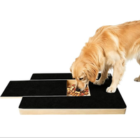 Planche à gratter pour chien en bois avec boîte de rangement dissimulée pour friandises, grattoir à ongles pour animaux, tapis à gratter pour chat