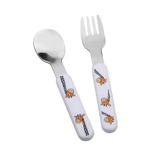 Bán Hàng Nóng Spider Man Thiết Kế Nhựa Xử Lý Cutleries Trẻ Em Spoon Fork Kids Dao Kéo Bộ