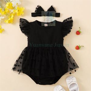 Combinaison d'été pour enfants fille sans manches patchwork maille triangle <span class=keywords><strong>Ha</strong></span> vêtements pour bébés filles - Product Image 2