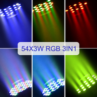 Système d'éclairage DJ Big Dipper LP001, lumières DMX, 54X3W RGB LED, éclairage de scène pour DJ, fête d'anniversaire, bar, club