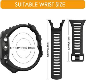 Bracelet de montre en silicone réglable Lionorm pour montre intelligente <span class=keywords><strong>SUUNTO</strong></span> Ambit 3 2 1, bracelets de remplacement avec outils - Product Image 3
