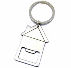 Porte-clés personnalisé de haute qualité avec logo gravé, pour agent <span class=keywords><strong>immobilier</strong></span>, porte-clés en métal vierge en forme de maison, sublimation - Product Image 5