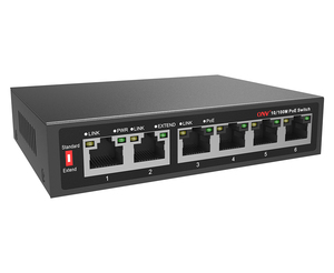 Ie8023af 6 Port 10/100Mbps Poe Saklar Ethernet dengan 4 Poe + 2 Uplink untuk Sistem Pengawasan Video - Product Image 1