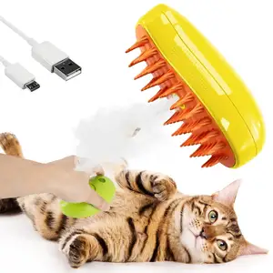 new pet hair 3 in1 cat brush electric hair cat grooming brush pet clean up products rechargeable silicone spray cat comb
