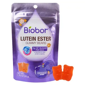 Propre usine Biobor Vue Améliorée Bonbons Lutéine Ester Myrtille Sucre Aromatisé Inclus Ours Gummy