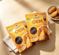 Sachet Doypack Orange Personnalisé Imprimé avec Fermeture Ziplock pour Croquettes de Poulet Surgelées, Emballage Alimentaire en Mylar