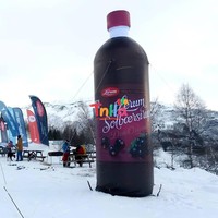 Bouteille géante gonflable personnalisée pour la promotion de la marque, bouteille de boisson gonflable pour la publicité, canette gonflable pour la promotion