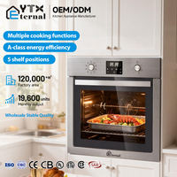 Four à gaz encastrable 66L 71L 60cm avec porte en verre trempé et bouton de commande en acier inoxydable, fabriqué en Chine pour la cuisine domestique