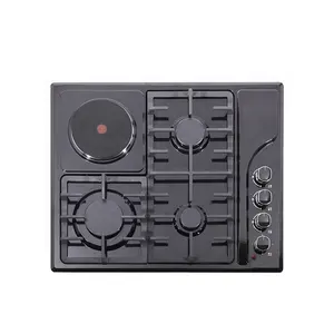 Built in gas ceramic hob,4 burners gas +1 ceramic cooktop stainless steel gas hob