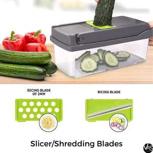 New Hot Selling Kitchen Metal Fruit Vegetable Tool Multifunction Vegetable <b>Slicer</b> Onion Cutter Food <b>Dicer</b> Eco-Friendly Vegetable - Product Image 3