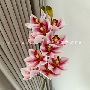 ดอกกล้วยไม้ไซมบิเดียมประดิษฐ์ 10 หัว สีชมพู ทอง มัทฉะ ส้ม พีช แดงกุหลาบ สำหรับตกแต่งงานแต่งงาน โรงแรม และบ้าน - Product Image 5