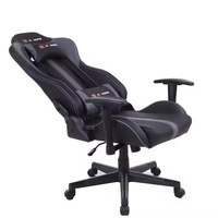 Chaise de jeu en similicuir haut de gamme, design moderne, chaise d'ordinateur réglable en hauteur et inclinable pour le bureau et la maison