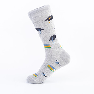 Calcetines de algodón para hombre con diseños variados: Palmera, Gorro de Graduación, Caqui, <span class=keywords><strong>Pollo</strong></span> Frito, Ramen, Comida y Estudiante - Product Image 1