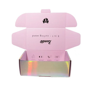 Bán Hàng Nóng Tùy Chỉnh In Logo Sóng Bao Bì Hộp Giấy Sáng Bóng Màu Holographic Folding Mailer <span class=keywords><strong>Box</strong></span> - Product Image 4