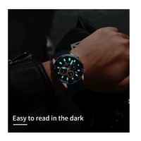 Montre-bracelet classique étanche REWARD Vip RD83005M 83005 pour homme avec bracelet en silicone et boîtier en acier inoxydable – Style décontracté et tendance