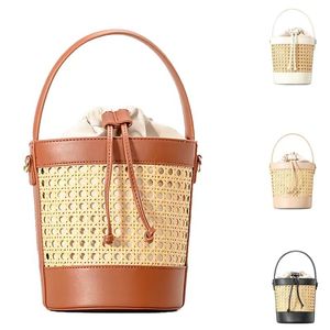 Bolsos de Mimbre y Paja con Cordón para Mujer - Diseño Personalizado para Vacaciones de Verano en la Playa - Product Image 1