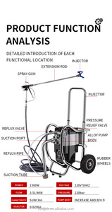 Máquina de pulverización de bomba sin aire de alta presión, pintura doméstica multifuncional, recubrimientos de ingeniería, pintura de emulsión, <span class=keywords><strong>pistola</strong></span> pulverizadora - Product Image 5